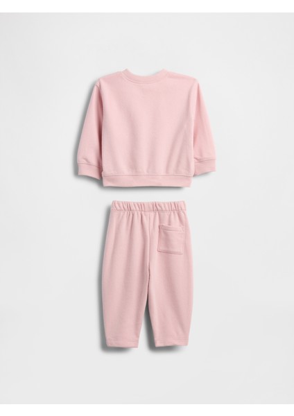 Bebek Pembe Vintagesoft Varsity Logo Sweat Set modelleri