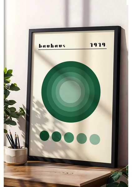 Bauhaus 1919 Çerçeveli Tablo Bauhaus Çemberleri - Eklektik Tarz Duvar Dekoru