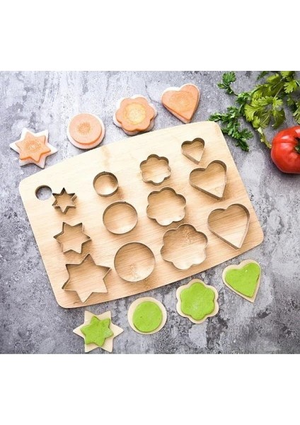 12 Parça Şekilli Kurabiye Kalıbı-Paslanmaz Çelik fırsatları