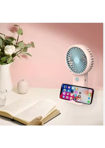 Şarjlı Masa ve El Fanı Taşınabilir Şarjlı Edilebilir Mini Fan Telefon Tutuculu fiyatları