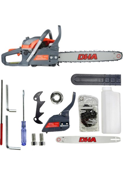 Benzinli Motorlu Testere 58CC 36 Diş EW-YD02-58 Gold Hızar Ağaç Odun Kesme Motoru