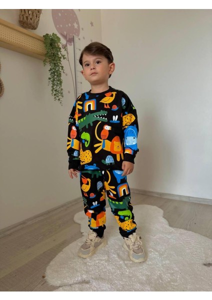 Figür Baskılı Erkek Çocuk Ikili Eşofman Takımı