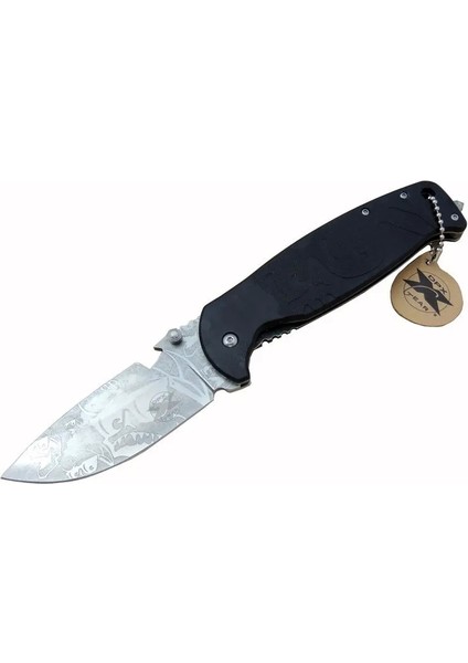 Dpx Gear HST-1238 Desenli Outdoor Çakı 23,5 cm - Açacaklı, Cam Kırma Perçinli, Kılıflı