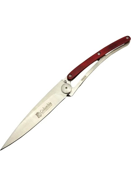 Columbia Ext 2990D Deejo Kırmızı Kamp Çakı 22,5cm- Manuel, Kemerlikli, Ultra Hafif