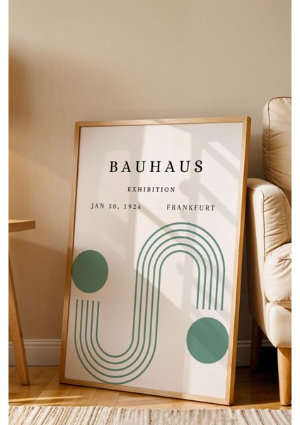 Bauhaus 1924 Frankfurt Sergi Posteri Çerçeveli Tablo - Eklektik Tarz Duvar Dekoru