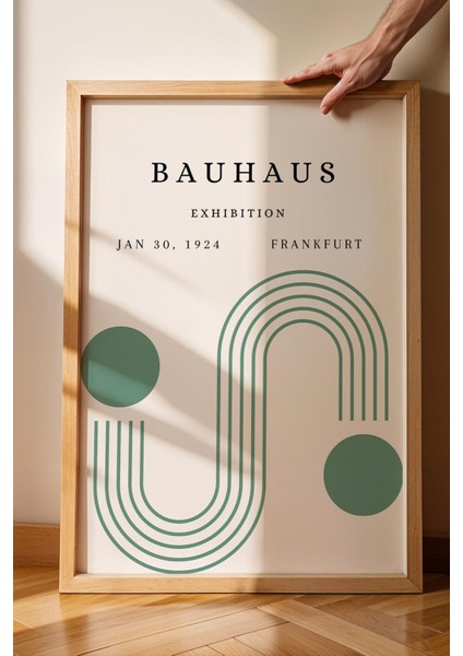Bauhaus 1924 Frankfurt Sergi Posteri Çerçeveli Tablo - Eklektik Tarz Duvar Dekoru fiyatları