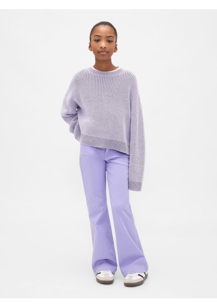 Kız Çocuk Lila High Rise '70S Flare Jean Pantolon