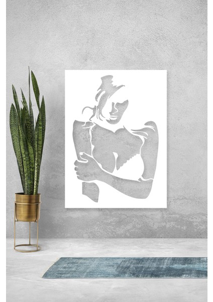 Sexy Kadın Metal Tablo