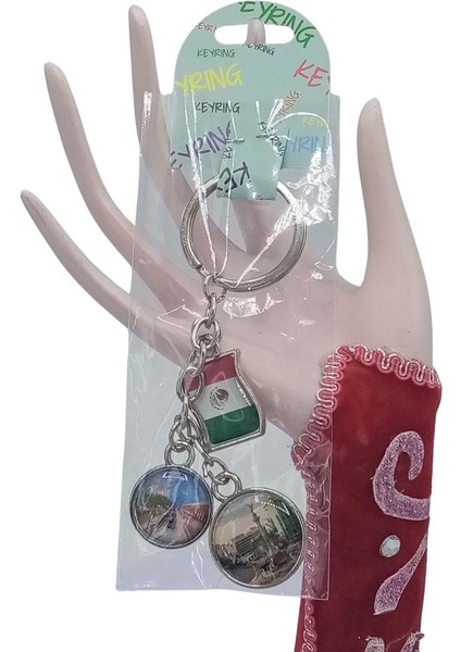 Meksika Üçlü Epoksi Metal Çift Taraflı Damla Anahtarlık Mexico fiyatları