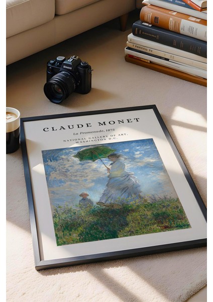 Claude Monet La Promande Çerçeveli Tablo Yürüyüş - Eklektik Tarz Duvar Dekoru fiyatları