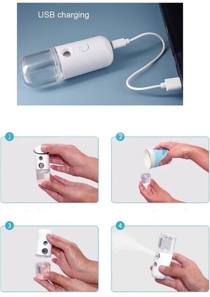 Mini Cilt Nemlendirici Yüz Nemlendirme Serin Etkili Pratik El Yüz Vucüt