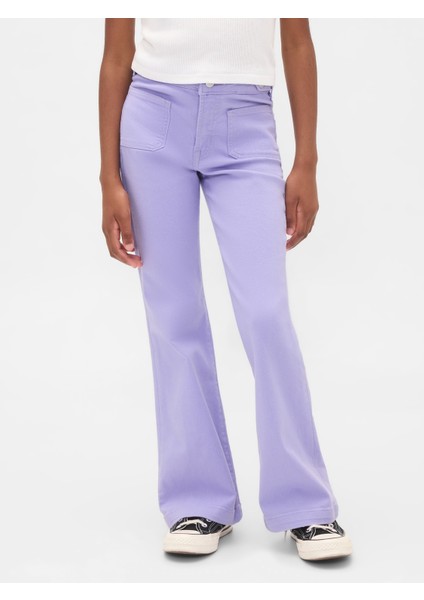 Kız Çocuk Lila High Rise '70S Flare Jean Pantolon fırsatları