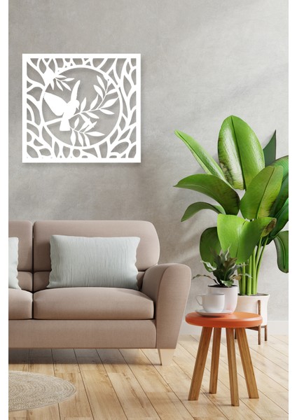 Dala Konan Kuş Metal Tablo