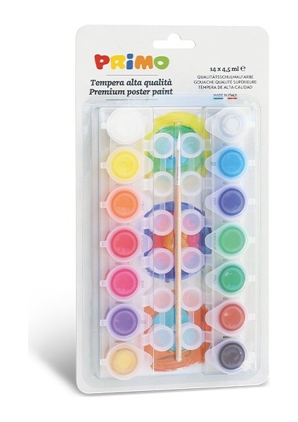 14 Renk Fırçalı Poster Boya Seti (14X4,5ML)