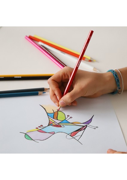 12'li Altıgen Kuru Boya Seti 2.9mm modelleri