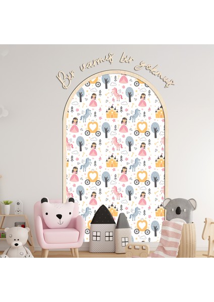 Çocuk-Bebek Odası Dekoru, Duvar Stickeri, Bir Varmış Bir Yokmuş Yapışkan Yazı, Çerçeve, Kitap Köşesi, Barbi Temalı fırsatları