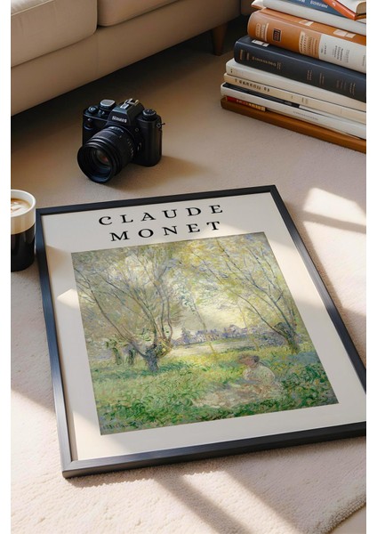 Claude Monet Springtime Çerçeveli Tablo Bahar Zamanı - Eklektik Tarz Duvar Dekoru fiyatları