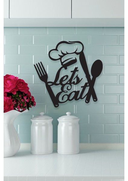 Lets Eat Mutfak Metal Tablo