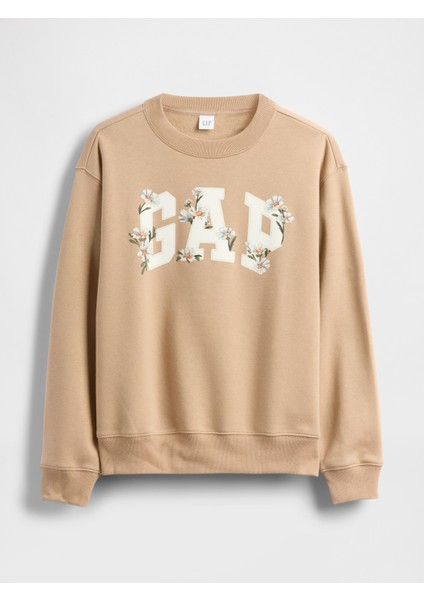 Kadın Bej Relaxed Gap Logo Sweatshirt fiyatları
