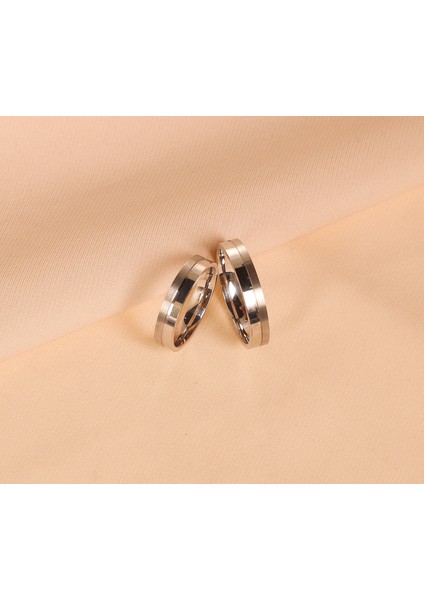 Yarı Parlak Yarı Mat(Kadın-Erkek) Gümüş Yüzük