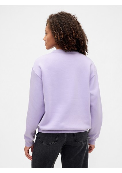 Kadın Mor Relaxed Gap Logo Sweatshirt fırsatları