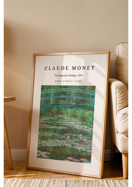 Claude Monet The Japanese Bridge Çerçeveli Tablo Japon Köprüsü - Eklektik Tarz Duvar Dekoru