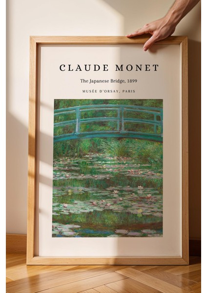Claude Monet The Japanese Bridge Çerçeveli Tablo Japon Köprüsü - Eklektik Tarz Duvar Dekoru fiyatları