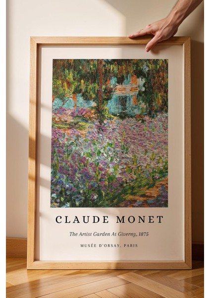 Claude Monet The Artist's Garden At Giverny Çerçeveli Tablo - Eklektik Tarz Duvar Dekoru fiyatları