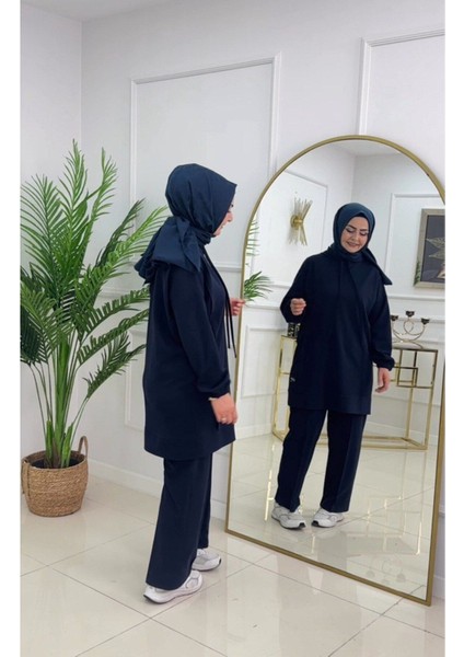 Kadın 2'li Tunik Pantolon Takım, Kapüşonlu Sweat Tunik,pantolon Set fiyatları