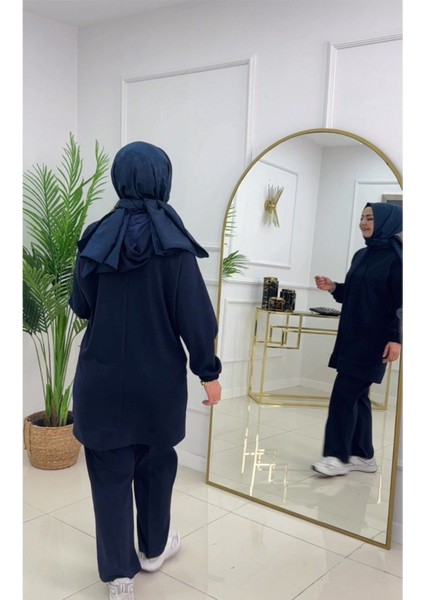 Kadın 2'li Tunik Pantolon Takım, Kapüşonlu Sweat Tunik,pantolon Set modelleri
