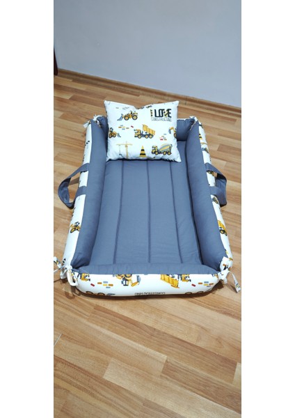 Anstrasit Sarı Traktör Kare Bebek Yatağı