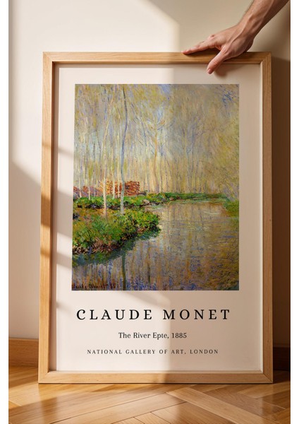 Claude Monet The River Epte Çerçeveli Tablo Epte Nehri - Eklektik Tarz Duvar Dekoru