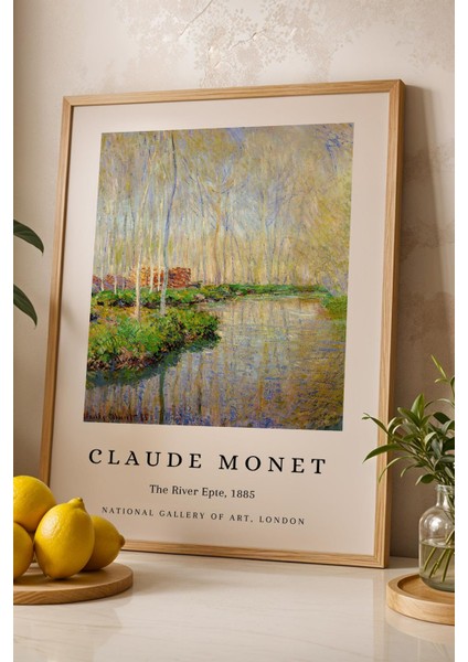 Claude Monet The River Epte Çerçeveli Tablo Epte Nehri - Eklektik Tarz Duvar Dekoru fiyatları