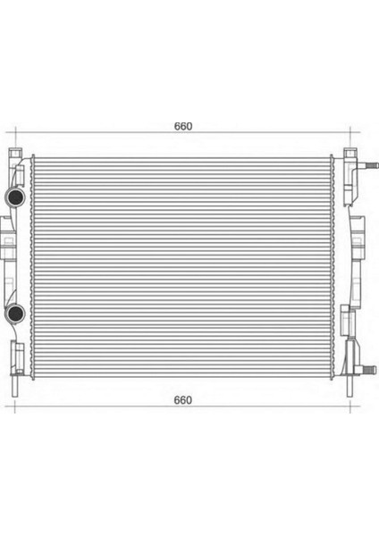 Radyatör Mgn Ii 02 Scenic 03 1.5-1.9dci/1.4-1.6-2.0 16V Ac Klimasiz Mek 585X428X32 Dpmah