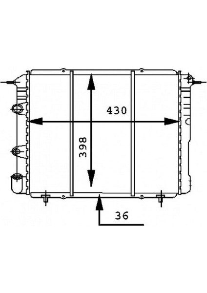 Radyatör R19 Alize 1.6 Enj. 88 Mek. 430X388X34 mt Dpmah