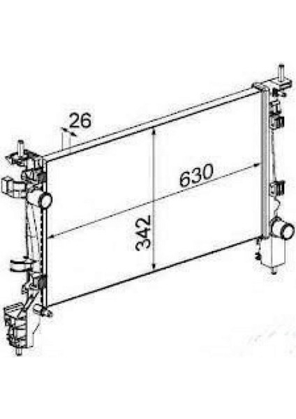 Radyatör Mekanik Fiorino 1.3 Mtj 08 625X359X34 Dpmah