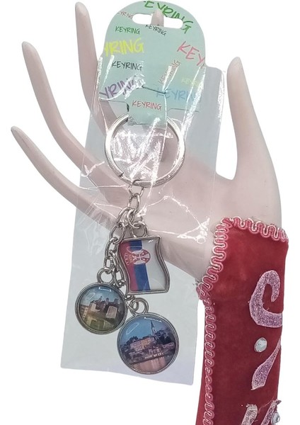 Sırbistan Üçlü Epoksi Metal Çift Taraflı Damla Anahtarlık Serbia fiyatları