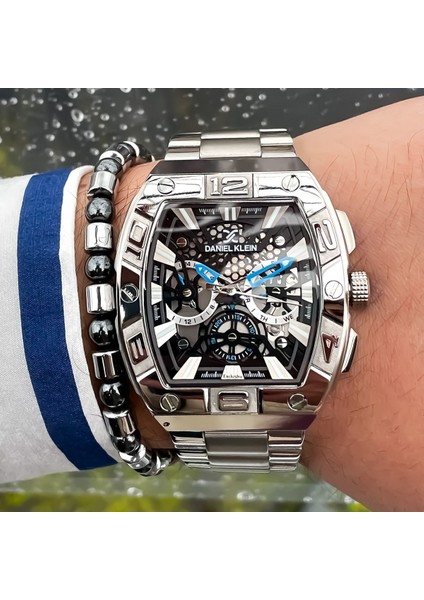 DKE.1.13756.8 Gümüş Siyah Fonksiyonlu Supersport Köşeli Kavisli Oval Dikdörtgen Erkek Kol Saati modelleri