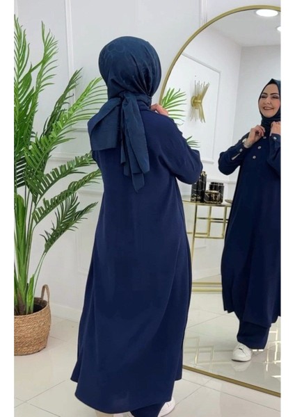 2'li Kadın Pantolon Tunik Takımı, Polo Yaka Düğmeli Elbise fiyatları