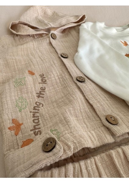 Erkek Bebek/çocuk Ceketli 3'lü Takım - Bej fırsatları