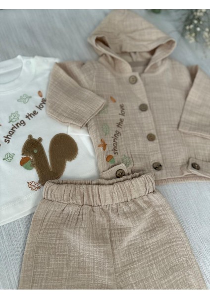 Erkek Bebek/çocuk Ceketli 3'lü Takım - Bej fiyatları