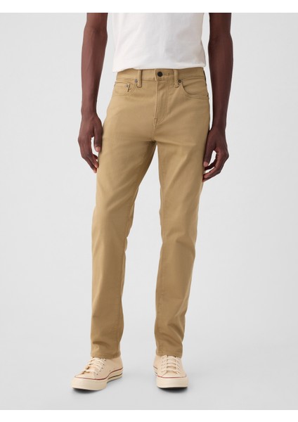 Erkek Kahverengi Gapflex Slim Fit City Max Jean Pantolon