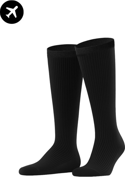 Unisex Mikrofiber Siyah Özel Sıkılaştırıcı Teknolojiyle Uçuş ve Pilot Çorabı