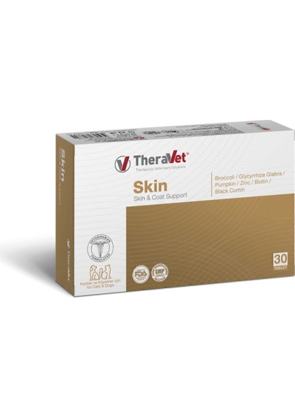Theravet Skin Tüy ve Deri Sağlığı (30 Tablet) Kediler & Köpekler