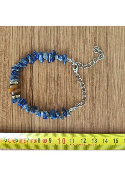 Lapis Lazuli & Kaplan Gözü Taşı El Yapımı Bileklik - 6033 modelleri