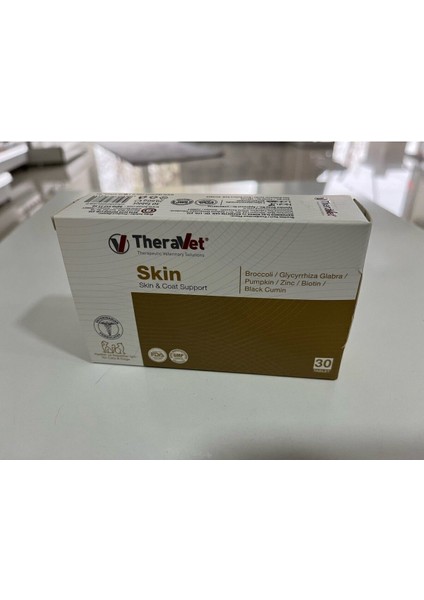 Theravet Skin Kedi Köpek Deri ve Tüy Destekleyici Yenilebilir Tab