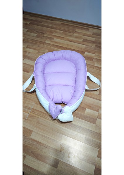 Krem-Lila Bebek Yatağı