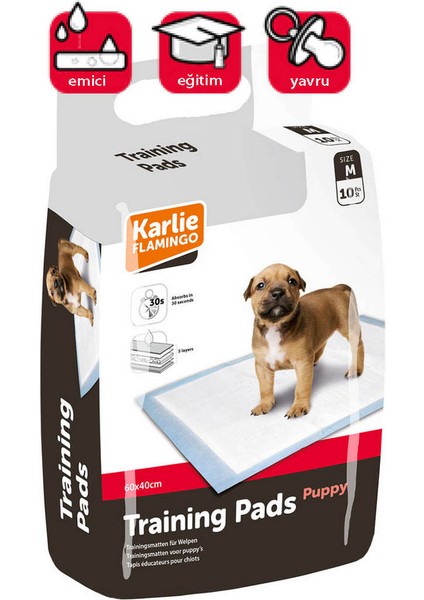 Karlıe Yavru Köpek Çiş Pedi M 60X40 cm 10LU Dpmah