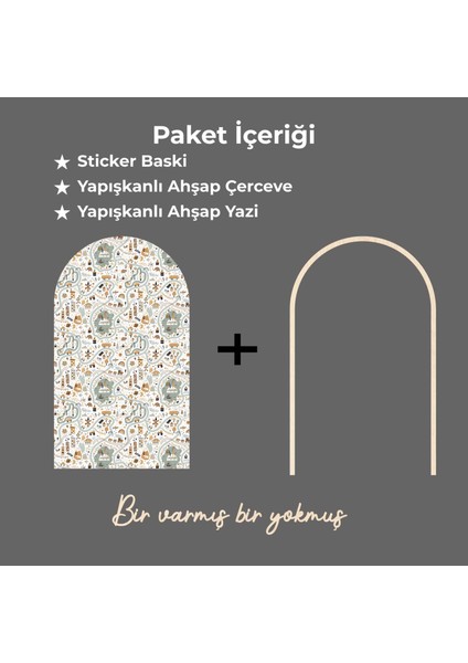 Çocuk-Bebek Odası Dekoru, Duvar Stickeri, Bir Varmış Bir Yokmuş Yapışkan Yazı, Çerçeve, Kitap Köşesi, Harita Doğa Temalı fiyatları