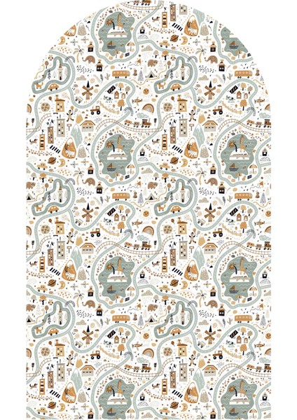 Çocuk-Bebek Odası Dekoru, Duvar Stickeri, Bir Varmış Bir Yokmuş Yapışkan Yazı, Çerçeve, Kitap Köşesi, Harita Doğa Temalı modelleri